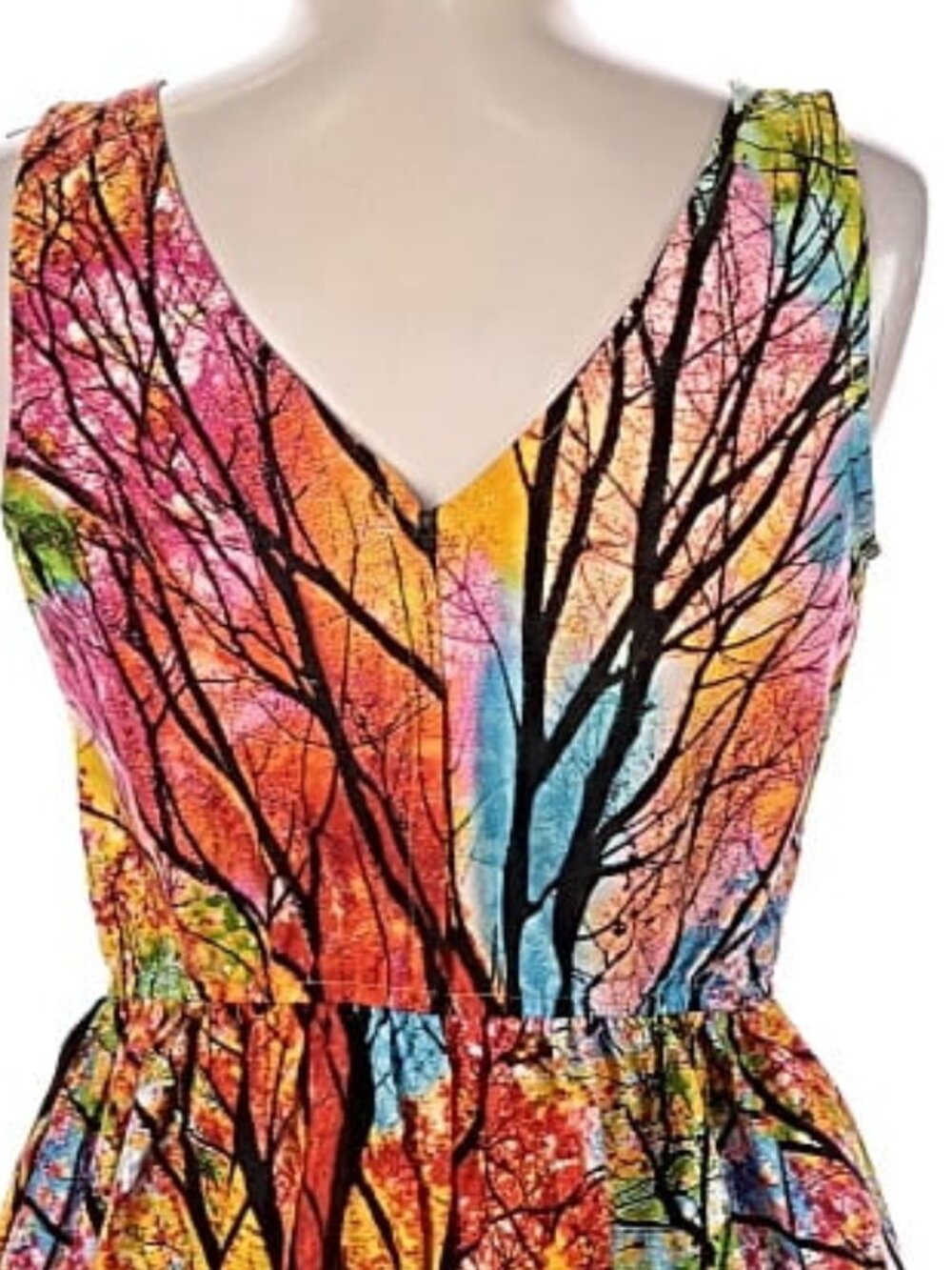 Retrolicious Fall Treescape Dress - Picture 7 of 7